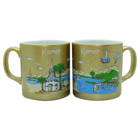 Kemer Themed Customised Serigraphy Printed Ceramic Mug 82x90 mm - 9