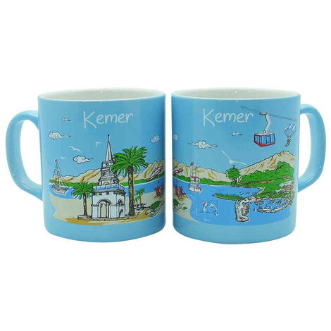 Kemer Themed Customised Serigraphy Printed Ceramic Mug 82x90 mm - 10