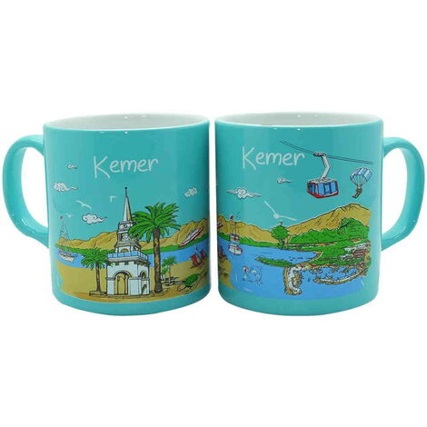 Kemer Themed Customised Serigraphy Printed Ceramic Mug 82x90 mm - 14