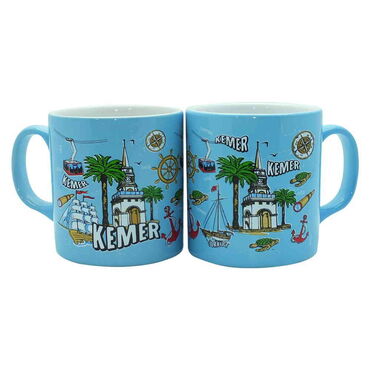 Kemer Themed Customised Serigraphy Printed Ceramic Mug 82x90 mm - 16