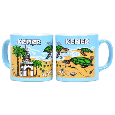 Kemer Themed Customised Serigraphy Printed Ceramic Mug 82x90 mm - 17