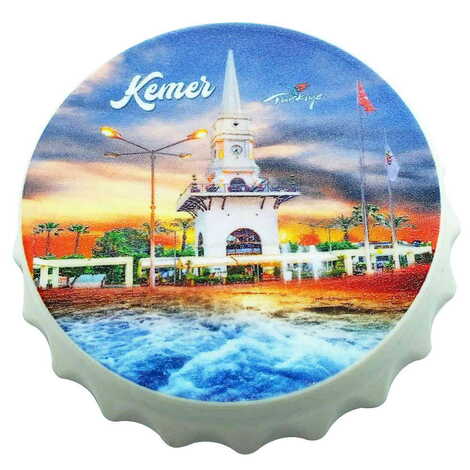 Kemer Themed Customised Uv Printed Bottle Cap Shaped Plastic Base Bottle Opener 63x15 mm - 3