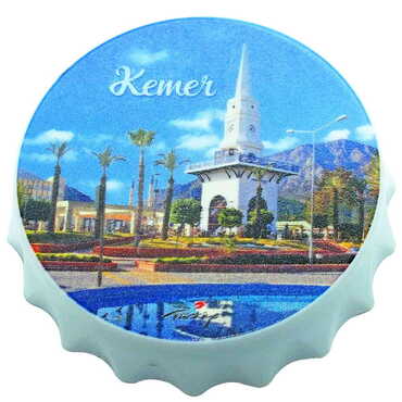 Kemer Themed Customised Uv Printed Bottle Cap Shaped Plastic Base Bottle Opener 63x15 mm - 6