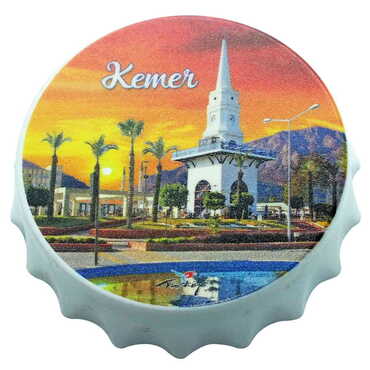 Kemer Themed Customised Uv Printed Bottle Cap Shaped Plastic Base Bottle Opener 63x15 mm - 7