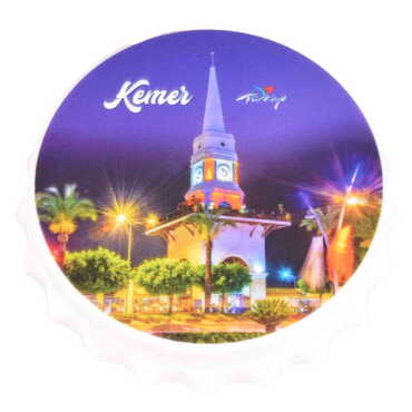 Kemer Themed Customised Uv Printed Bottle Cap Shaped Plastic Base Bottle Opener 63x15 mm - 11