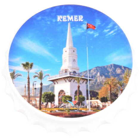 Kemer Themed Customised Uv Printed Bottle Cap Shaped Plastic Base Bottle Opener 63x15 mm - 13