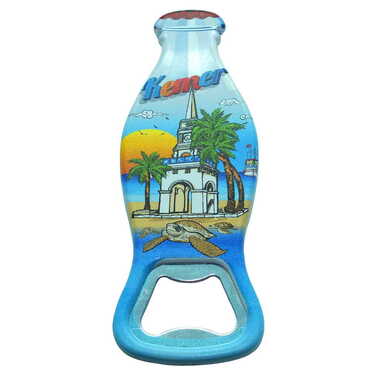 Kemer Themed Customised Uv Printed Coca Cola Bottle Shape Plastic Base Bottle Opener 42x120 mm - 4