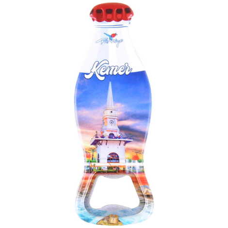 Kemer Themed Customised Uv Printed Coca Cola Bottle Shape Plastic Base Bottle Opener 42x120 mm - 5