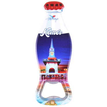 Kemer Themed Customised Uv Printed Coca Cola Bottle Shape Plastic Base Bottle Opener 42x120 mm - 6