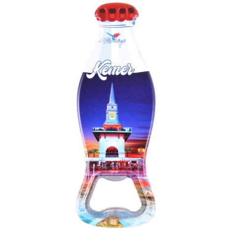 Kemer Themed Customised Uv Printed Coca Cola Bottle Shape Plastic Base Bottle Opener 42x120 mm - 6