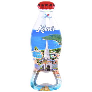 Kemer Themed Customised Uv Printed Coca Cola Bottle Shape Plastic Base Bottle Opener 42x120 mm - 7