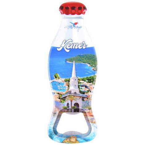 Kemer Themed Customised Uv Printed Coca Cola Bottle Shape Plastic Base Bottle Opener 42x120 mm - 7