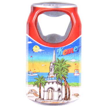 Kemer Themed Customised UV Printed Coca Cola Bottle Shape Plastic Base Bottle Opener 43x80 mm - 4