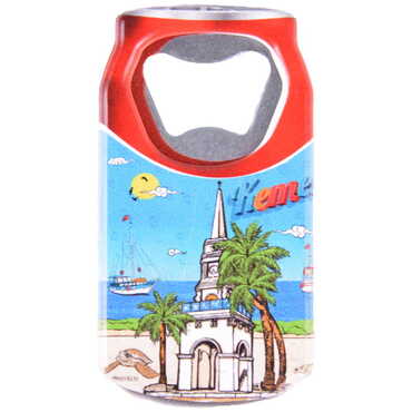 Kemer Themed Customised UV Printed Coca Cola Bottle Shape Plastic Base Bottle Opener 43x80 mm - 5