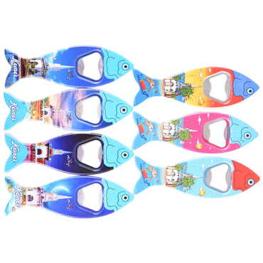 Kemer Themed Customised UV Printed Fish Shape Printed Plastic Base Bottle Opener 42x130 mm - 3