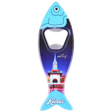 Kemer Themed Customised UV Printed Fish Shape Printed Plastic Base Bottle Opener 42x130 mm - 7