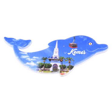 Kemer Themed Customised UV Printed Plastic Base Dolphin Shaped Fridge Magnet 110x50 mm - 4