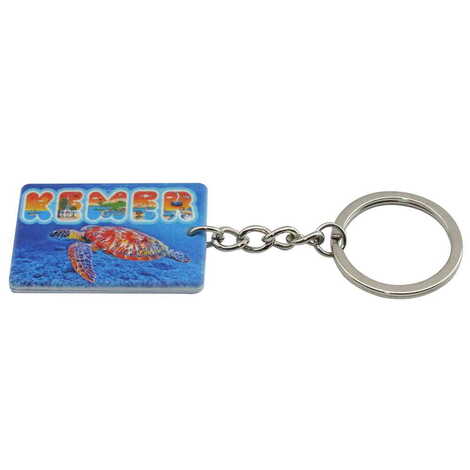 Kemer Themed Customised UV Printed Plastic Base Rectangle Keyring 31x106 mm - 3