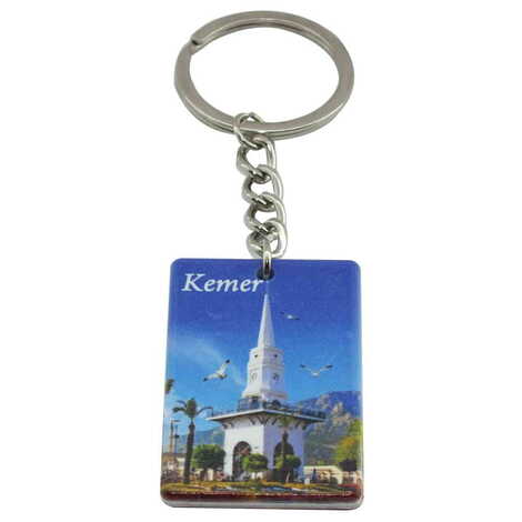 Kemer Themed Customised UV Printed Plastic Base Rectangle Keyring 31x106 mm - 4