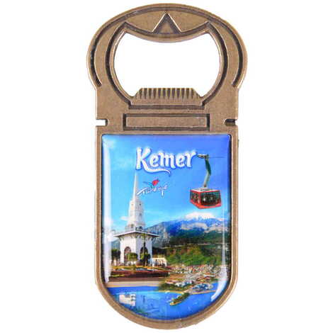 Kemer Themed Customizable Metal Magnetic Bottle Opener 40x95 mm - 5