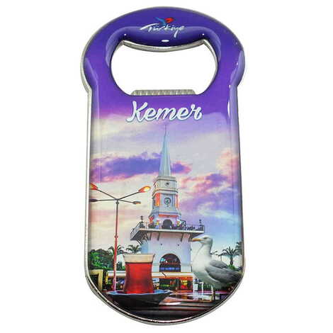 Kemer Themed Customizable Metal Magnetic Bottle Opener 90x45 mm - 5