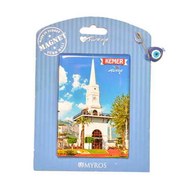 Kemer Themed Epoxy Dome Backing Card Souvenir Fridge Magnet - 8