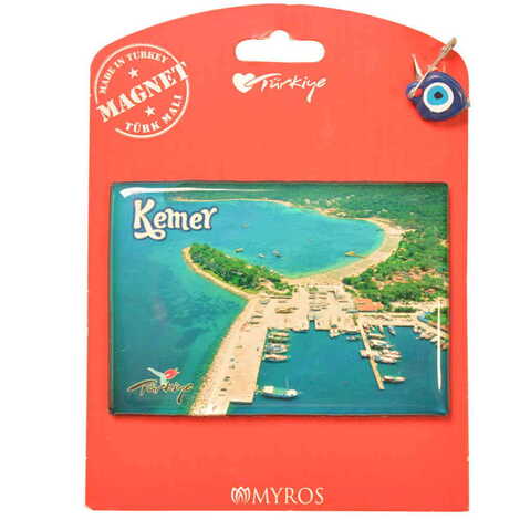 Kemer Themed Epoxy Dome Backing Card Souvenir Fridge Magnet - 16