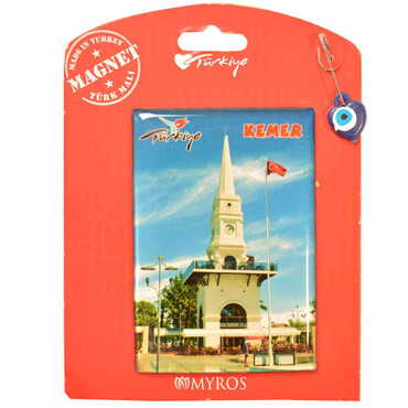 Kemer Themed Epoxy Dome Backing Card Souvenir Fridge Magnet - 19