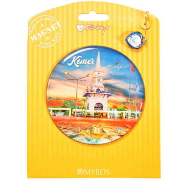 Kemer Themed Epoxy Dome Backing Card Souvenir Fridge Magnet - 23