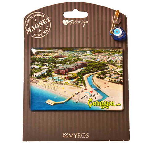 Kemer Themed Epoxy Dome Backing Card Souvenir Fridge Magnet - 51