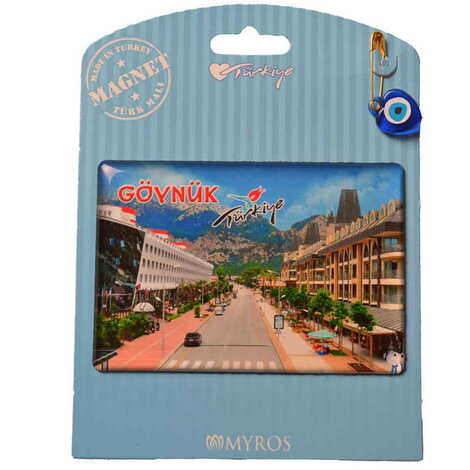 Kemer Themed Epoxy Dome Backing Card Souvenir Fridge Magnet - 66