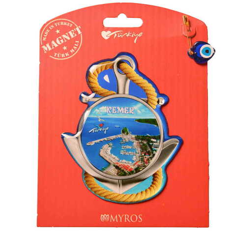 Kemer Themed Epoxy Dome Backing Card Souvenir Fridge Magnet - 71