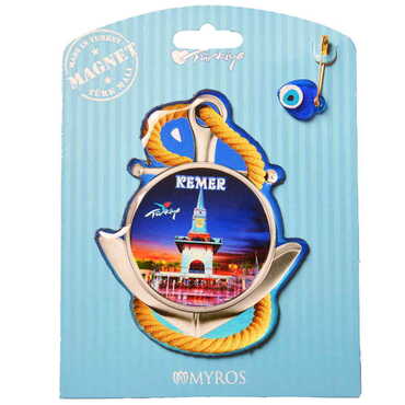 Kemer Themed Epoxy Dome Backing Card Souvenir Fridge Magnet - 72