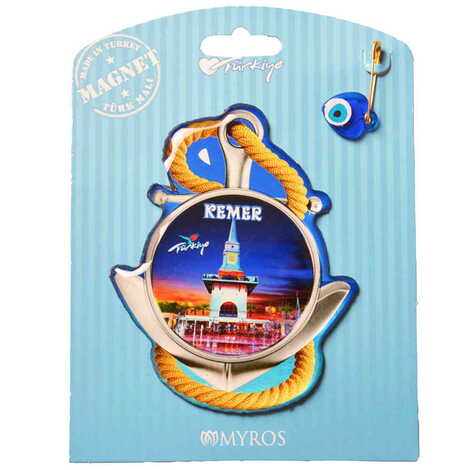 Kemer Themed Epoxy Dome Backing Card Souvenir Fridge Magnet - 72