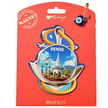 Kemer Themed Epoxy Dome Backing Card Souvenir Fridge Magnet - 73