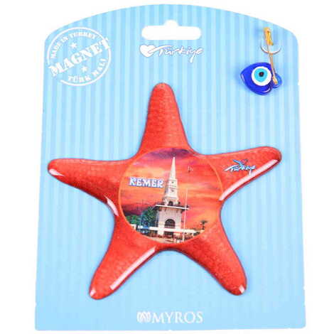 Kemer Themed Epoxy Dome Backing Card Souvenir Fridge Magnet - 79