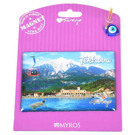 Kemer Themed Epoxy Dome Backing Card Souvenir Fridge Magnet - 84