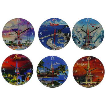 Kemer Themed Epoxy Wall Clock Home Decoration 20 Cm - 3