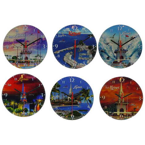 Kemer Themed Epoxy Wall Clock Home Decoration 20 Cm - 3