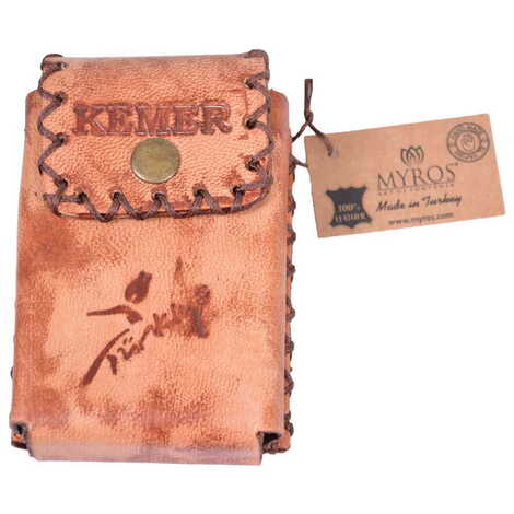 Kemer Themed Leather Cigarette Case - 11