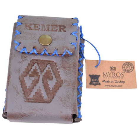 Kemer Themed Leather Cigarette Case - 16