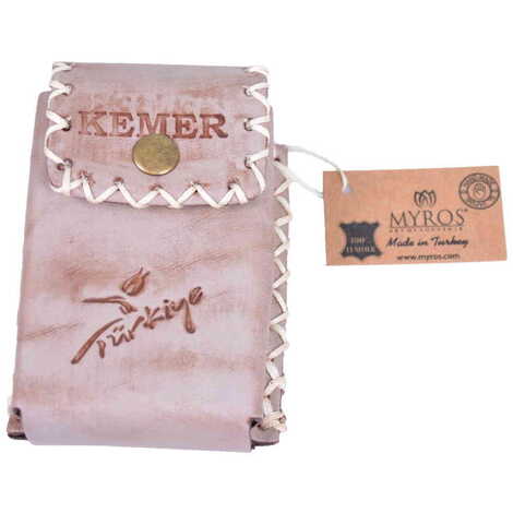 Kemer Themed Leather Cigarette Case - 18