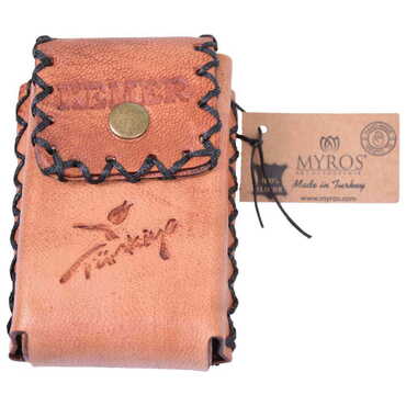 Kemer Themed Leather Cigarette Case - 27