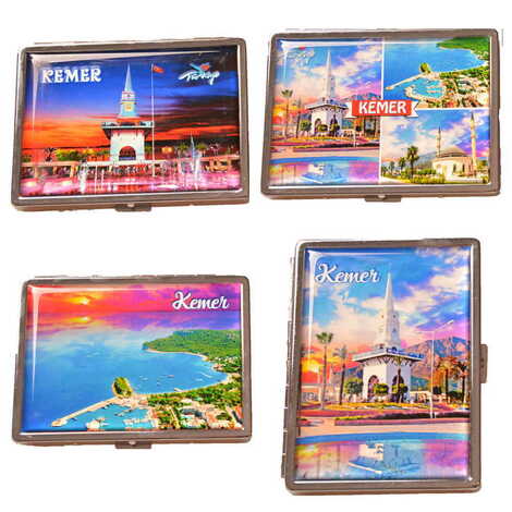 Kemer Themed Metal Cigarette Case 103x80x11 mm - 2