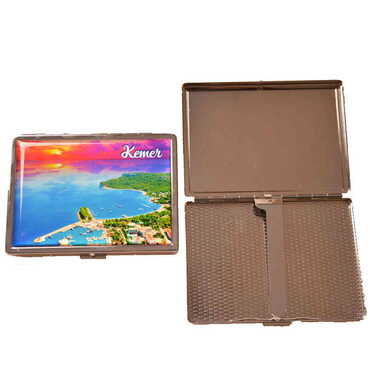 Kemer Themed Metal Cigarette Case 103x80x11 mm - 5