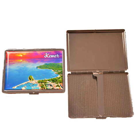 Kemer Themed Metal Cigarette Case 103x80x11 mm - 5