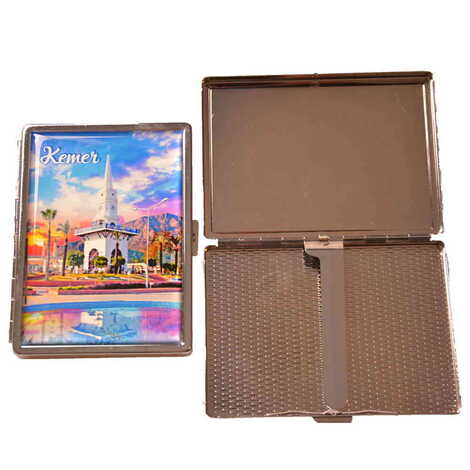 Kemer Themed Metal Cigarette Case 103x80x11 mm - 6