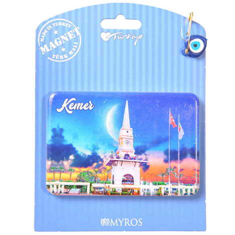 Kemer Themed Plastic Base UV Printed Custom Backing Carded Fridge Magnet - 4