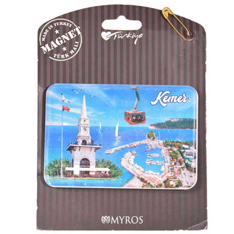 Kemer Themed Plastic Base UV Printed Custom Backing Carded Fridge Magnet - 7