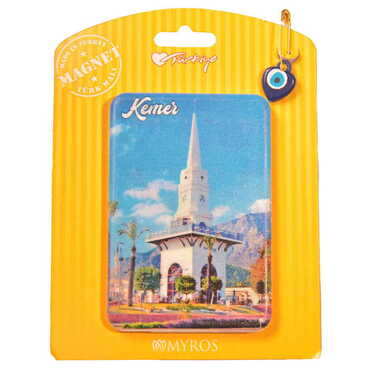 Kemer Themed Plastic Base UV Printed Custom Backing Carded Fridge Magnet - 17